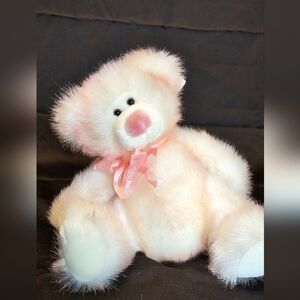 Russ By Amrams Fluffy Pink Teddy Bear - Taffie - Vintage
